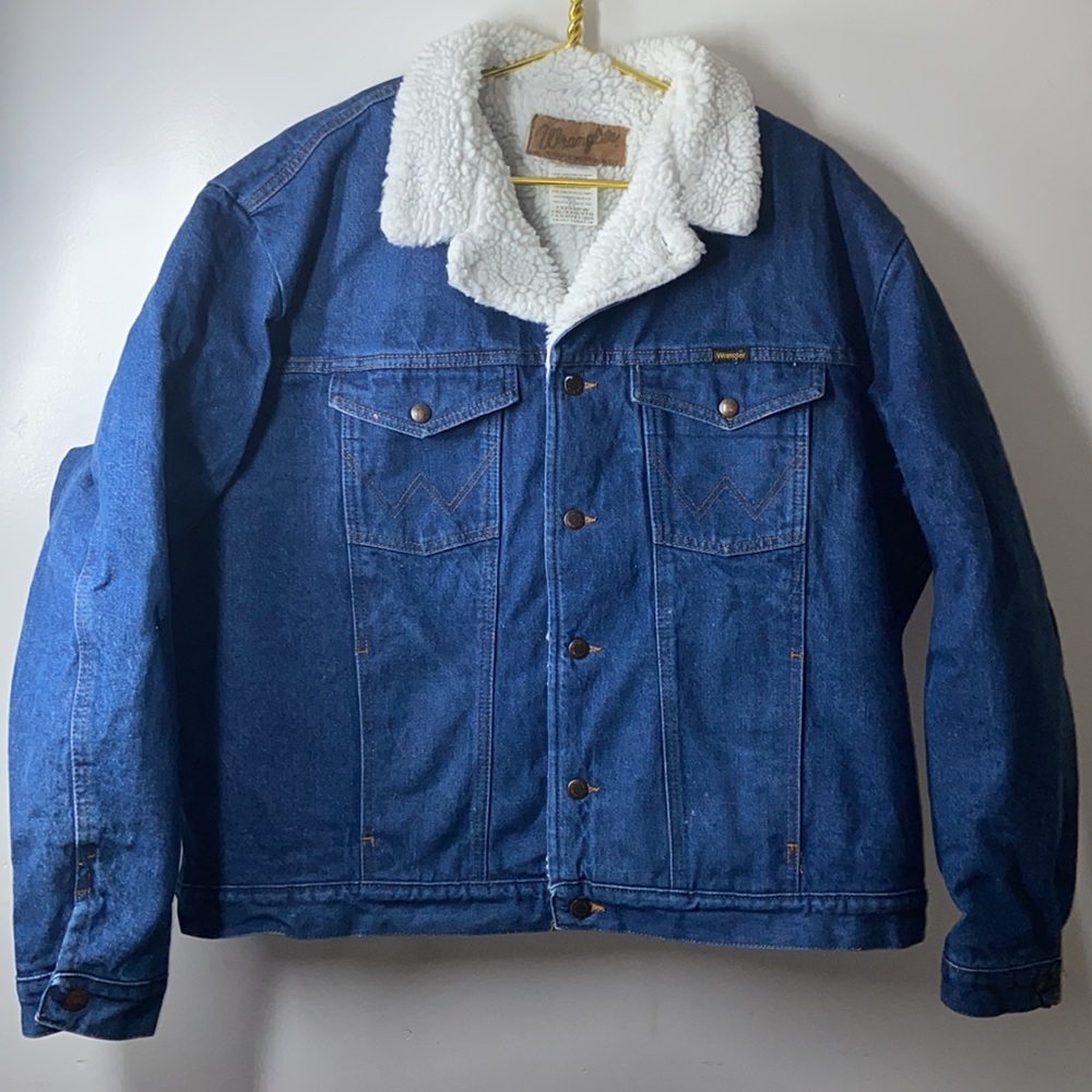 Wrangler Men's Sherpa Lined Denim sz XXL Jacket Flaw - Picture 3 of 12
